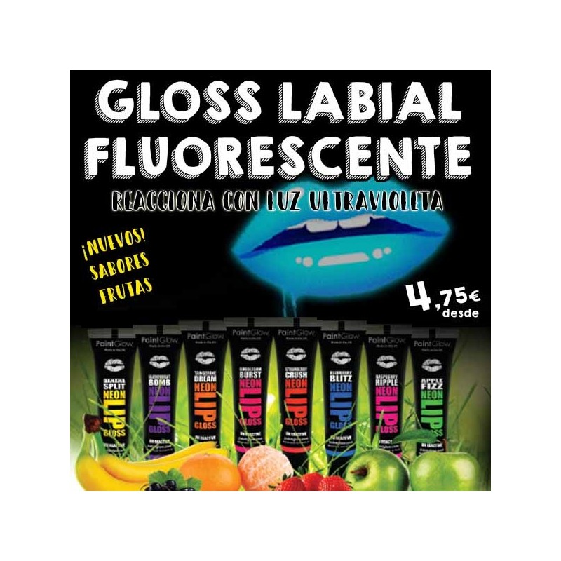 Gloss labial fluorescente UV