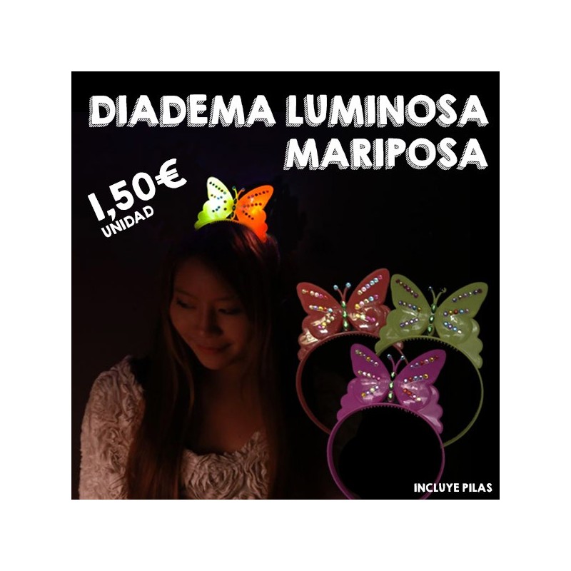 Diadema LED mariposa