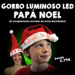 Gorro Luminoso LED Papá Noel