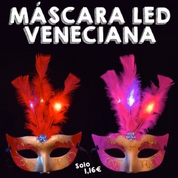 Máscaras venecianas con luz LED