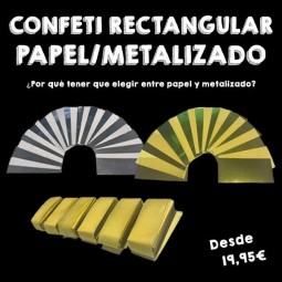 Confeti Rectangular Papel/Metalizado