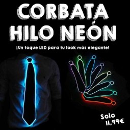 Corbata Luminosa con Hilo Neón